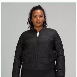 Lululemon non stop bomber jacket, black, size 10.